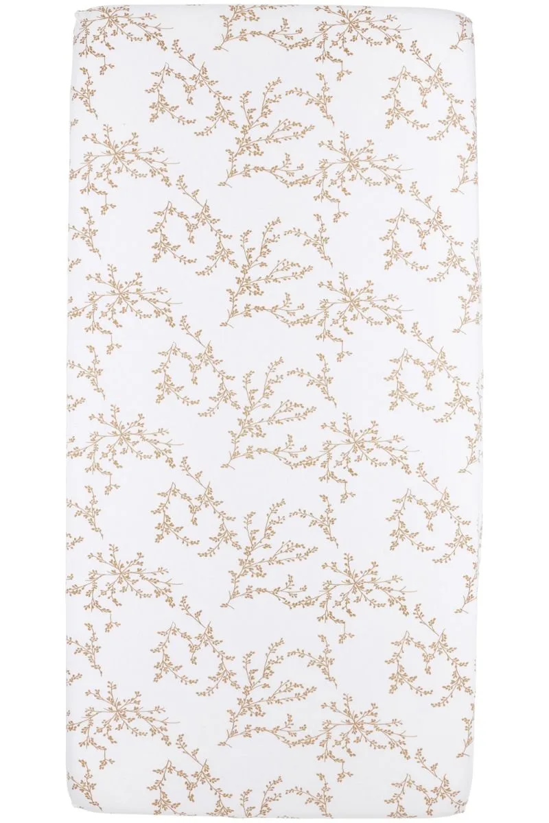 Branches hoeslaken boxmatras - 75x95cm van Meyco in Sand – productfoto 2 van 2