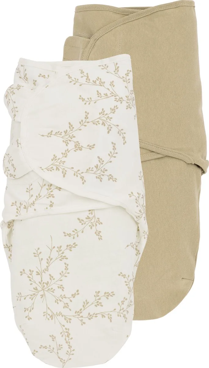 Branches/Uni swaddlemeyco inbakerdoek - 2-pack - sand - 0-3 maanden - 1.0 TOG by Meyco in Branches, Uni Sand – product photo