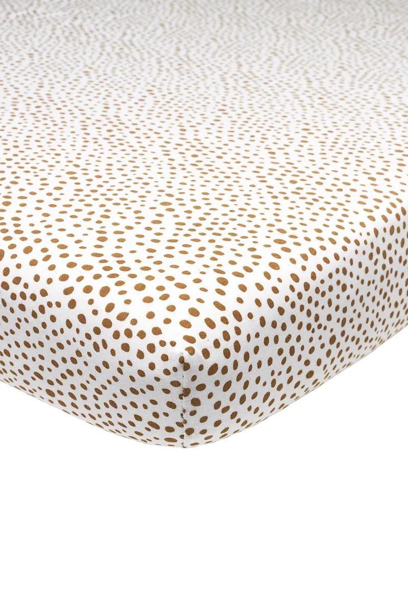 Cheetah hoeslaken wieg - 40x80/90cm by Meyco in Camel – product photo