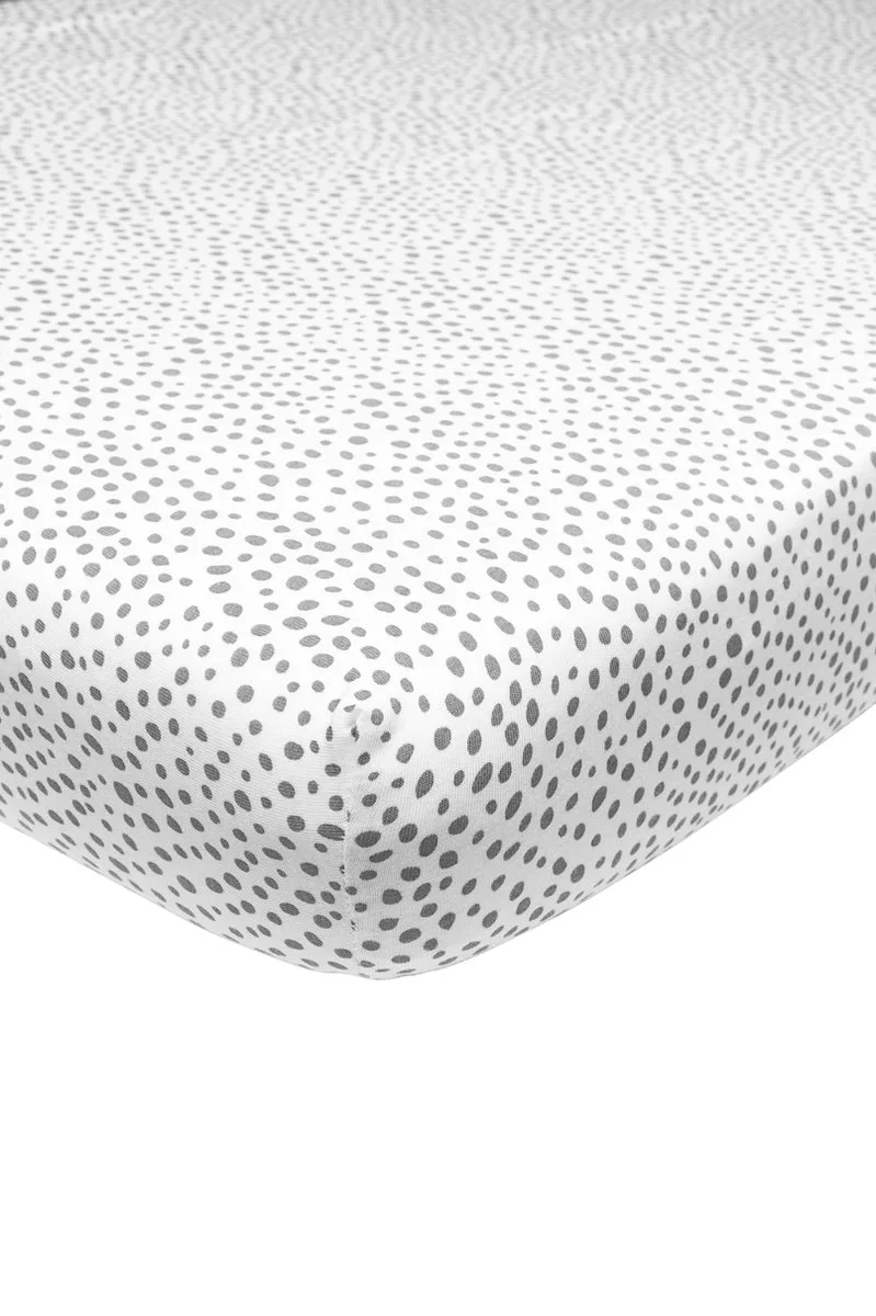 Cheetah hoeslaken wieg - grey - 40x80/90cm by Meyco in Grey – product photo