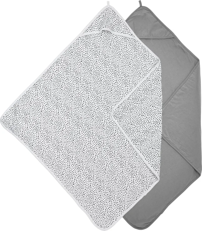 Cheetah/Uni badcape - 2-pack - grey - 80x80cm by Meyco in Grey – product photo