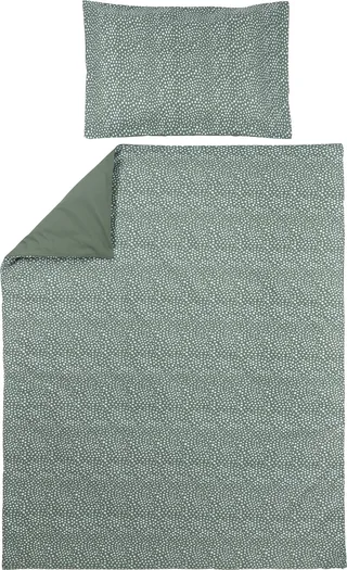 Cheetah/Uni dekbedovertrek ledikant - 100x135cm by Meyco in Forest Green – product photo 1 of 2