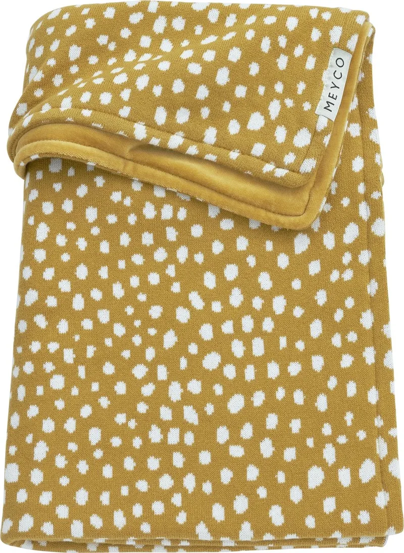 Cheetah velvet wiegdeken - 75x100cm de Meyco en Honey Gold – photo produit