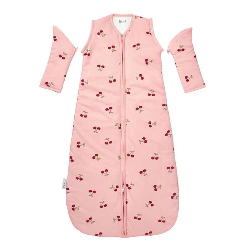 Cherry Baby Slaapzak Met Afritsbare Mouwen - 110cm - 2.5 TOG by Meyco in Soft Rose – product photo 2 of 4