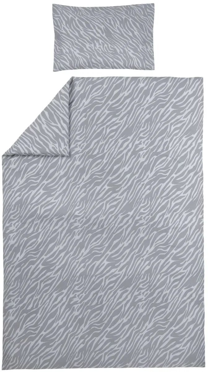 Dekbedovertrek + Kussensloop Meyco 140x200/220 Zebra Grijs by Meyco – product photo 1 of 2
