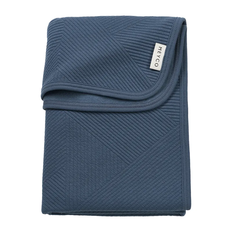 Deken Ledikant Meyco Jaquard Pure Flannel Indigo by Meyco – product photo