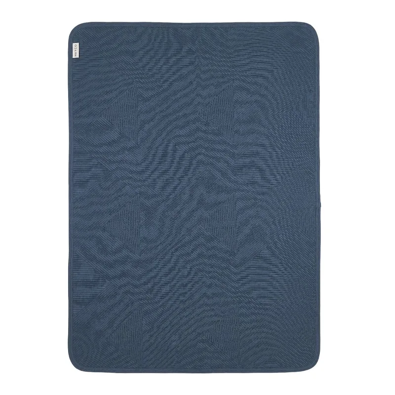Deken Ledikant Meyco Jaquard Pure Flannel Indigo de Meyco – photo produit 2 sur 4