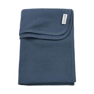 Deken Ledikant Meyco Jaquard Pure Indigo de Meyco – photo produit 1 sur 4