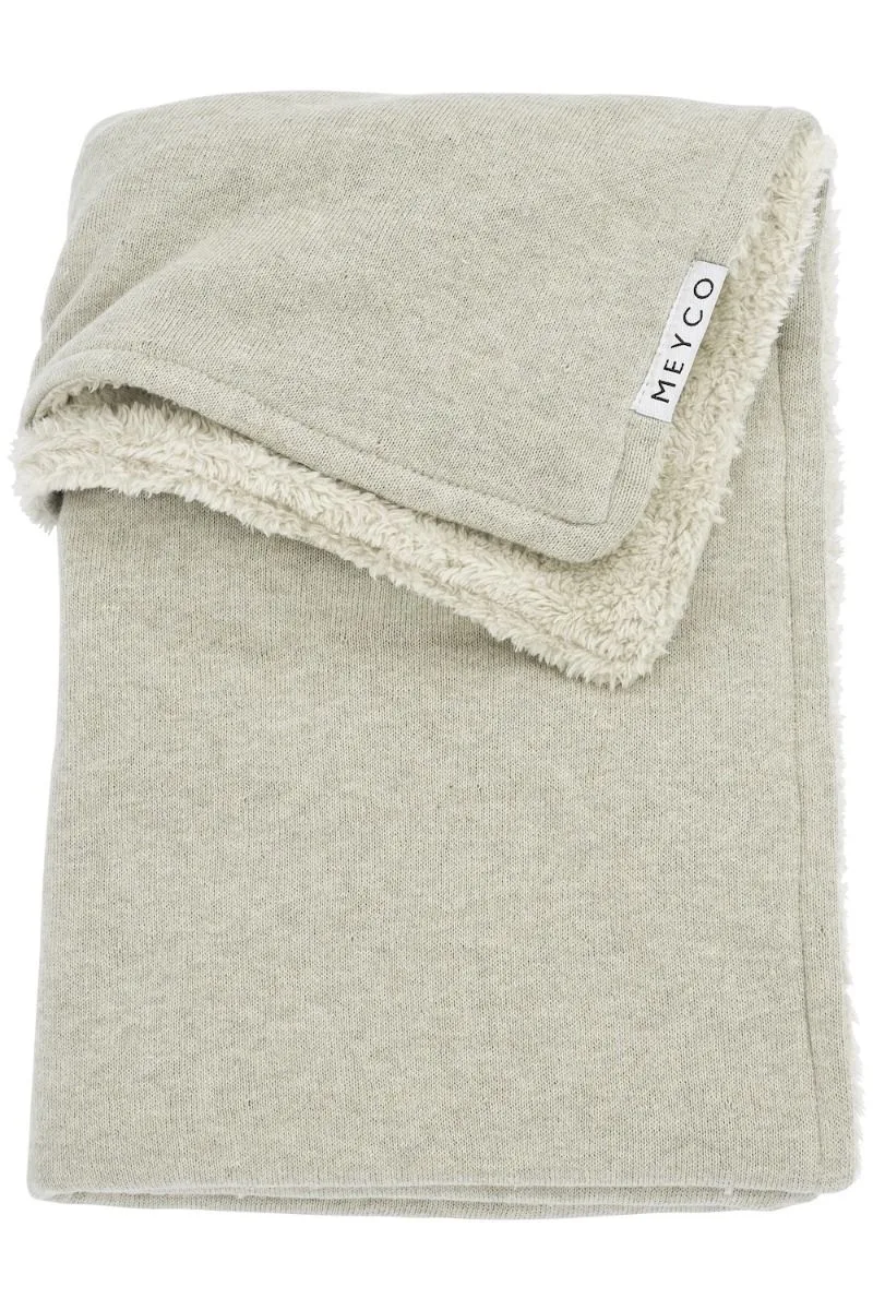 Deken Ledikant Meyco Knit Basic Teddy Sand Melange by Meyco – product photo
