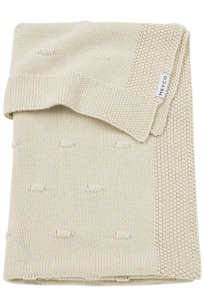 Deken Ledikant Meyco Knots Soft Sand 100x150 van Meyco – productfoto