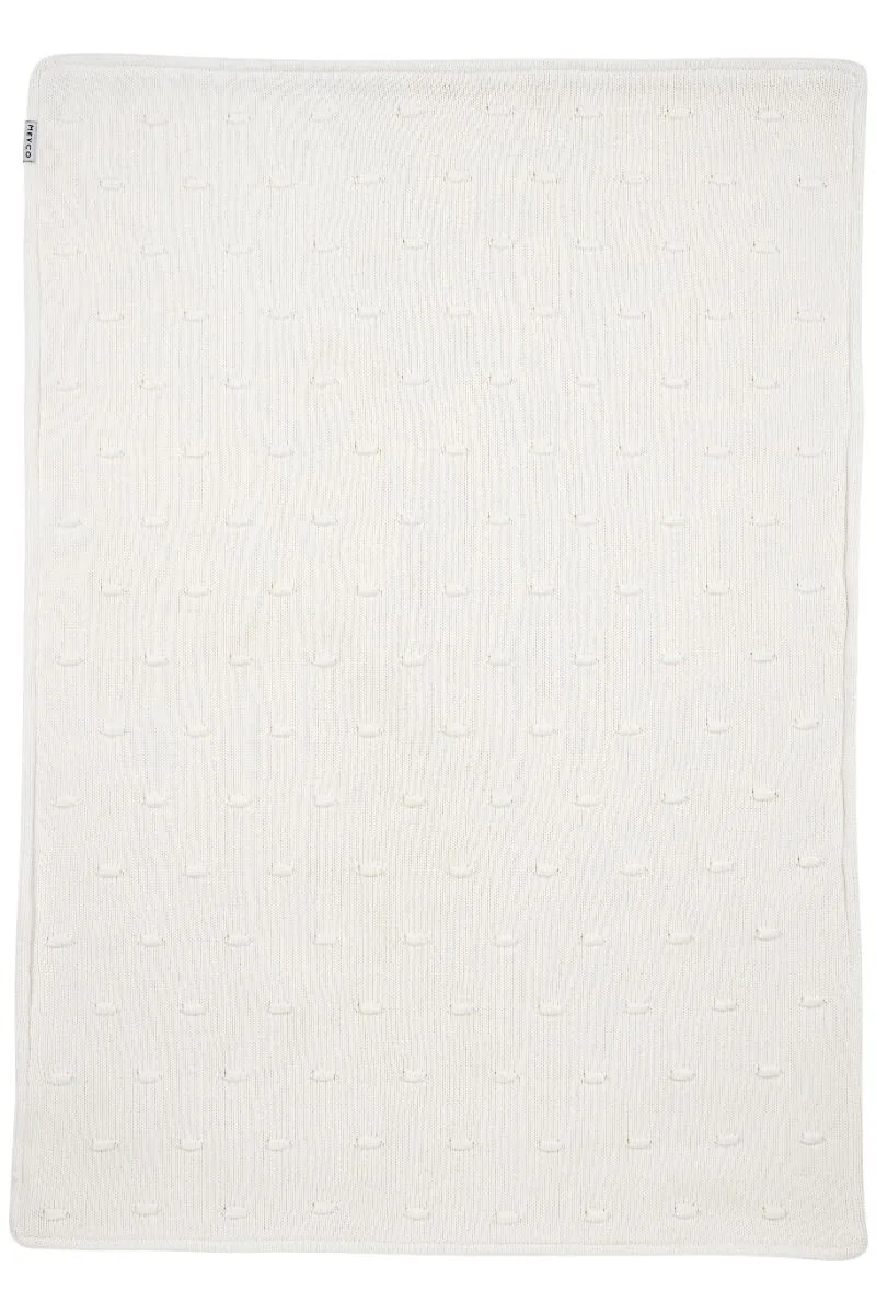 Deken Ledikant Meyco Knots Teddy Offwhite 100x150 van Meyco – productfoto 2 van 3