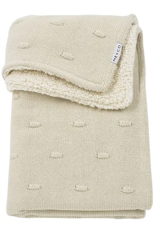 Deken Ledikant Meyco Knots Teddy Soft Sand 100x150 de Meyco – photo produit 1 sur 3