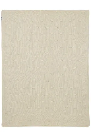 Deken Ledikant Meyco Knots Teddy Soft Sand 100x150 de Meyco – photo produit 2 sur 3