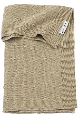 Deken Ledikant Meyco Mini Knots Sand de Meyco – photo produit 1 sur 3