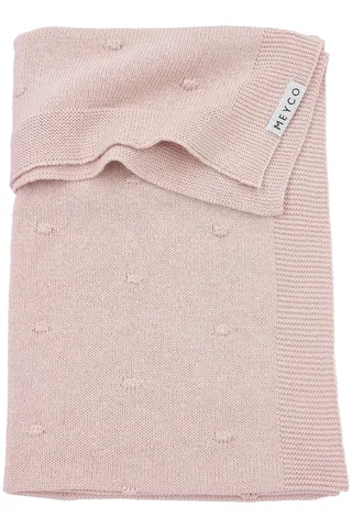 Deken Ledikant Meyco Mini Knots Soft Pink de Meyco – photo produit 1 sur 3