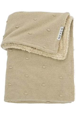 Deken Ledikant Meyco Mini Knots Teddy Sand de Meyco – photo produit 1 sur 4