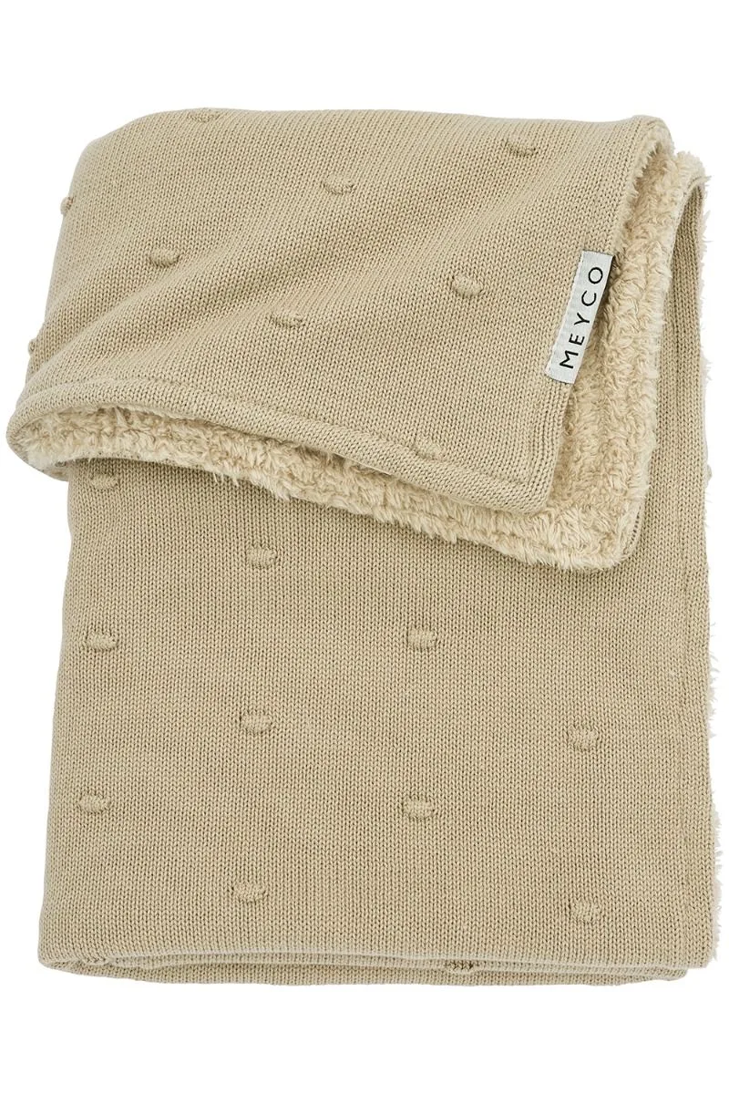 Deken Ledikant Meyco Mini Knots Teddy Sand by Meyco – product photo