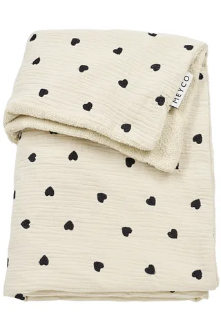 Deken Ledikant Meyco Pre Washed Hydrofiel Sweet Heart Soft Sand by Meyco – product photo 1 of 4