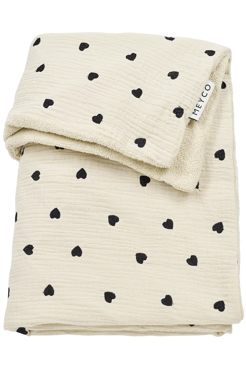 Deken Ledikant Meyco Pre Washed Hydrofiel Sweet Heart Soft Sand by Meyco – product photo 1 of 4