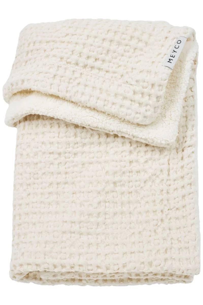 Deken Ledikant Meyco Wafel Teddy Nature 100x150 från Meyco – produktbild 1 av 3