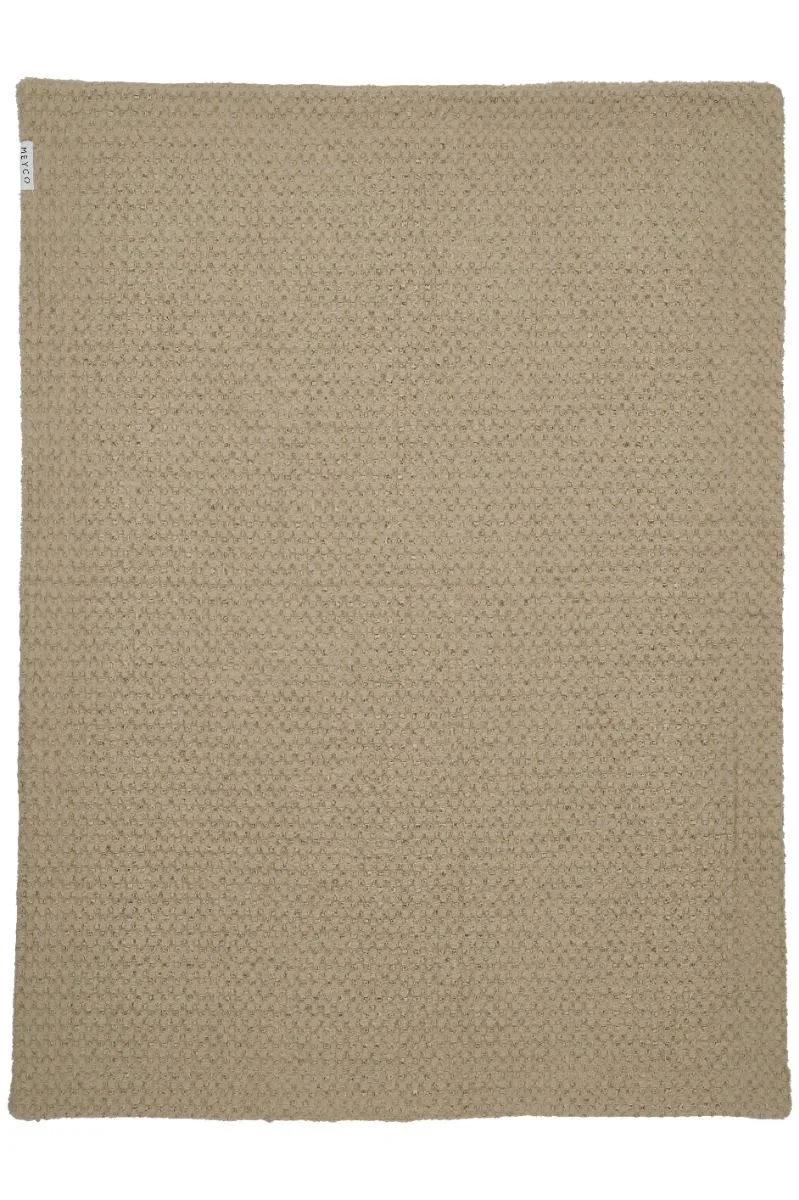 Deken Ledikant Meyco Wafel Teddy Taupe 100x150 by Meyco – product photo 2 of 3