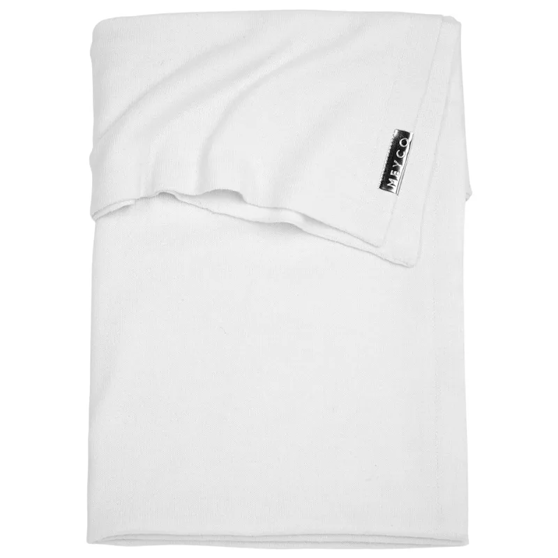 Deken Wieg Meyco Knit Basic Warm Wit 75x100 by Meyco – product photo