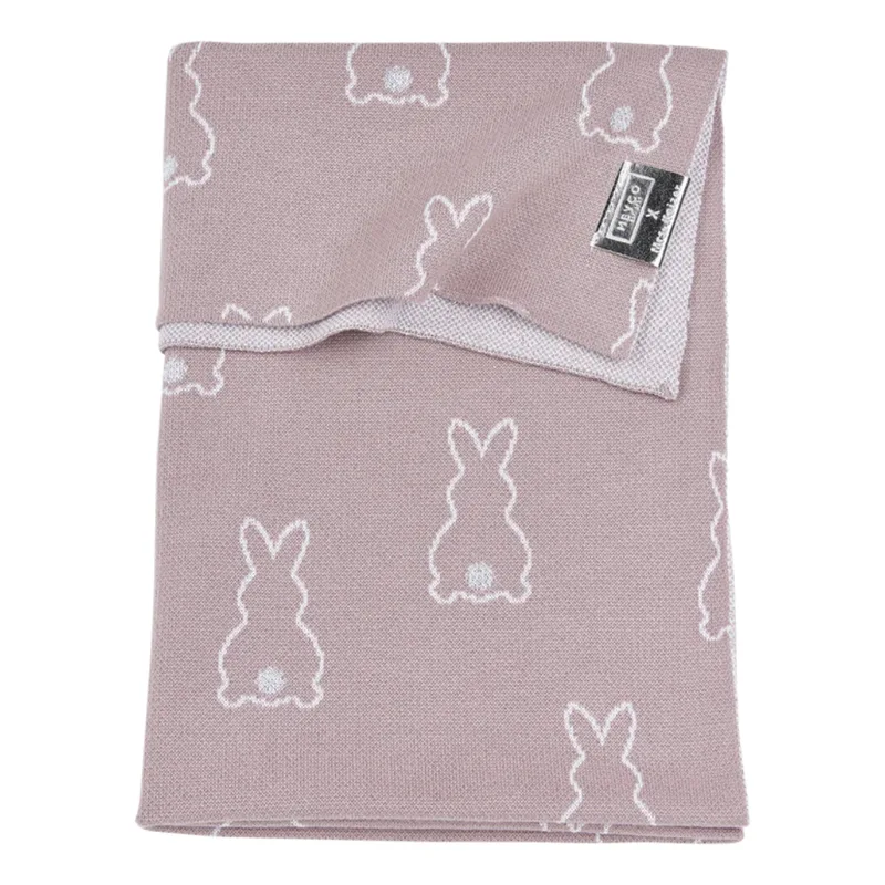 Deken Wieg Meyco x Mrs. Keizer Rabbit Lilac van Meyco – productfoto