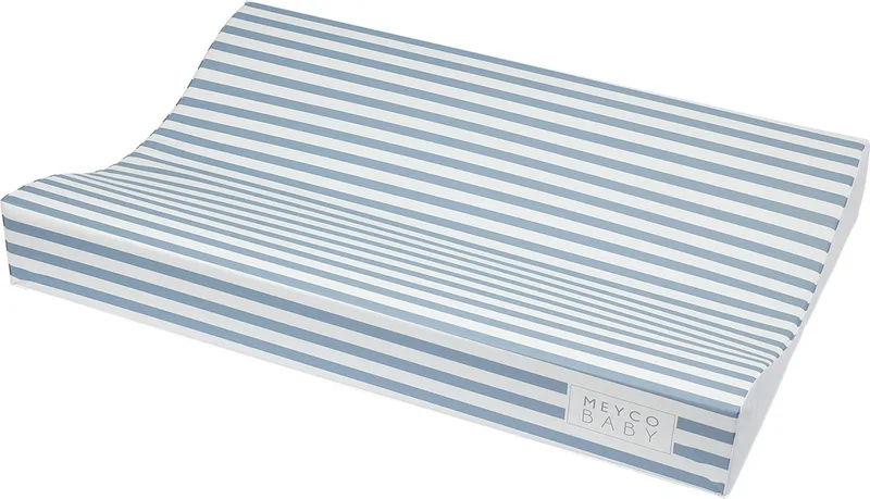 Fat Stripe aankleedkussen - 50x70cm by Meyco in Jeans Blue – product photo
