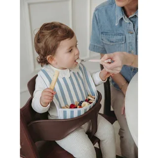 Fat Stripe Slab Met Opvangbakje - 2-pack by Meyco in Jeans Blue – product photo 3 of 3