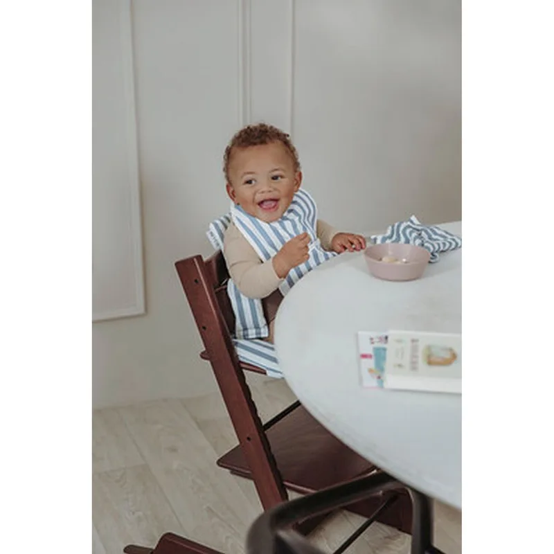 Fat Stripe Slab Met Opvangbakje - 2-pack by Meyco in Jeans Blue – product photo 2 of 3