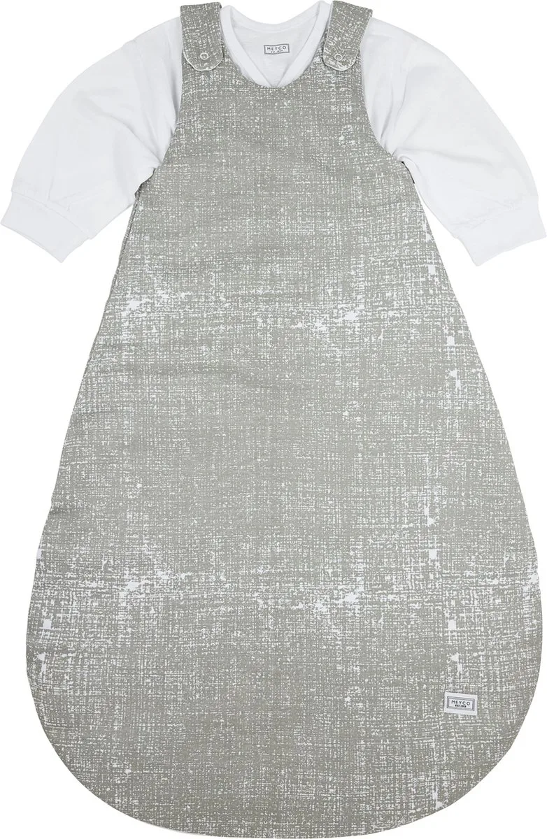 Fine Lines baby slaapzak rond tweedelig - grey - 74/80 by Meyco in Grey – product photo