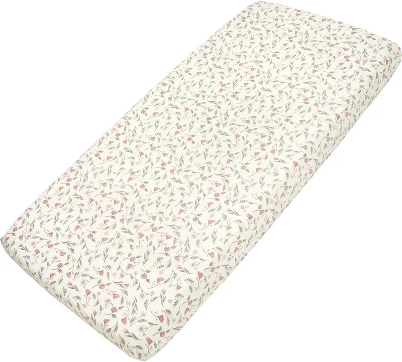 Flower Hoeslaken - 60 x 120 cm - Jersey de Meyco en Rose – photo produit