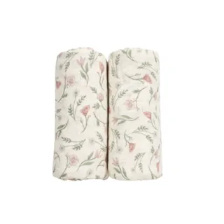 Flower Swaddle - 2-pack - Pre-washed Hydrofiel - 120x120cm de Meyco en Multicolore – photo produit 2 sur 3