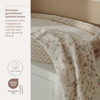 Flower Swaddle - 2-pack - Pre-washed Hydrofiel - 120x120cm de Meyco en Multicolore – photo produit 3 sur 3