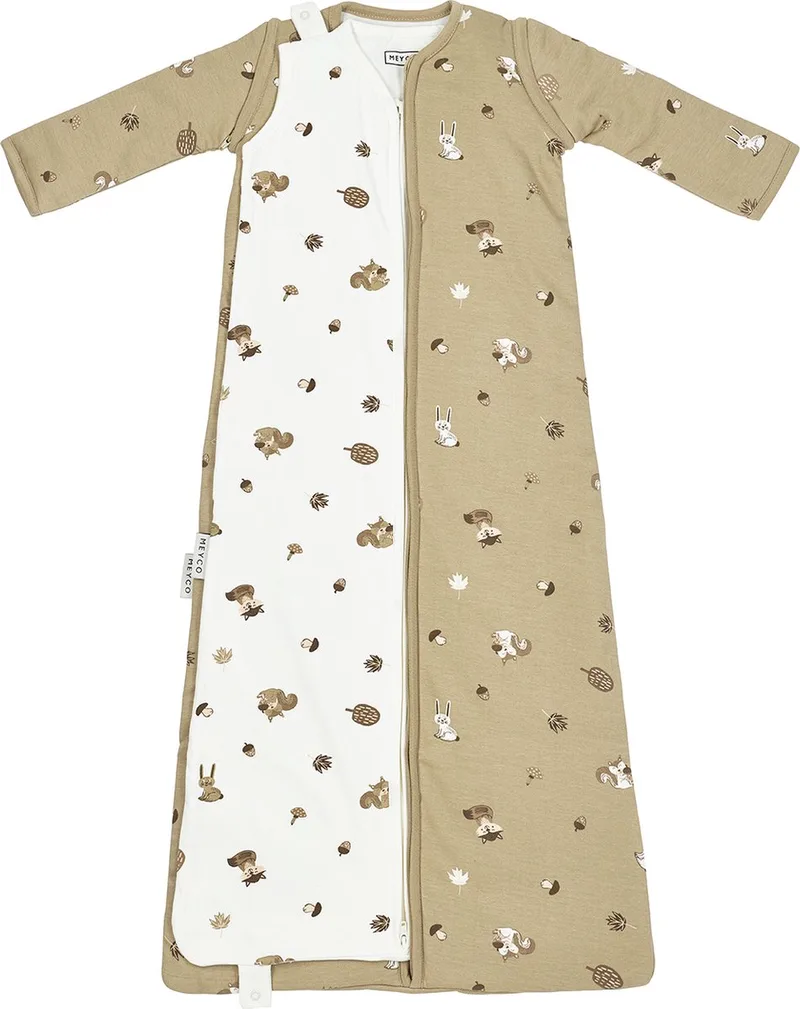 Forest Animals Baby Slaapzak 4 Seizoenen - Sand - 3.0 TOG från Meyco i Forest Animals Sand – produktbild