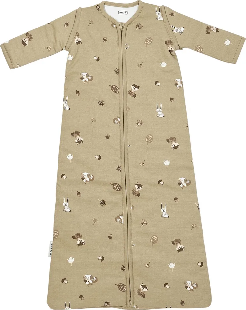 Forest Animals baby slaapzak met afritsbare mouwen - sand - 70cm - 2.5 TOG by Meyco in Forest Animals Sand – product photo