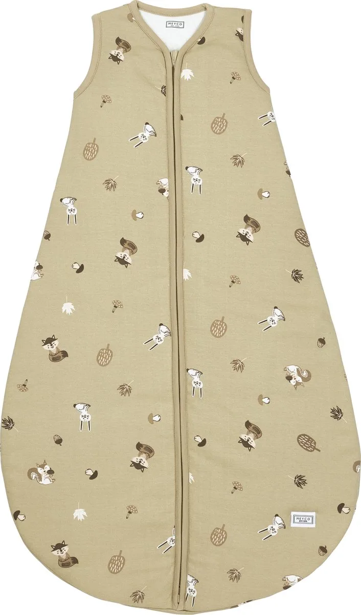 Forest Animals baby slaapzak rond gevoerd - 98cm - 2.5 TOG de Meyco en Sand – photo produit