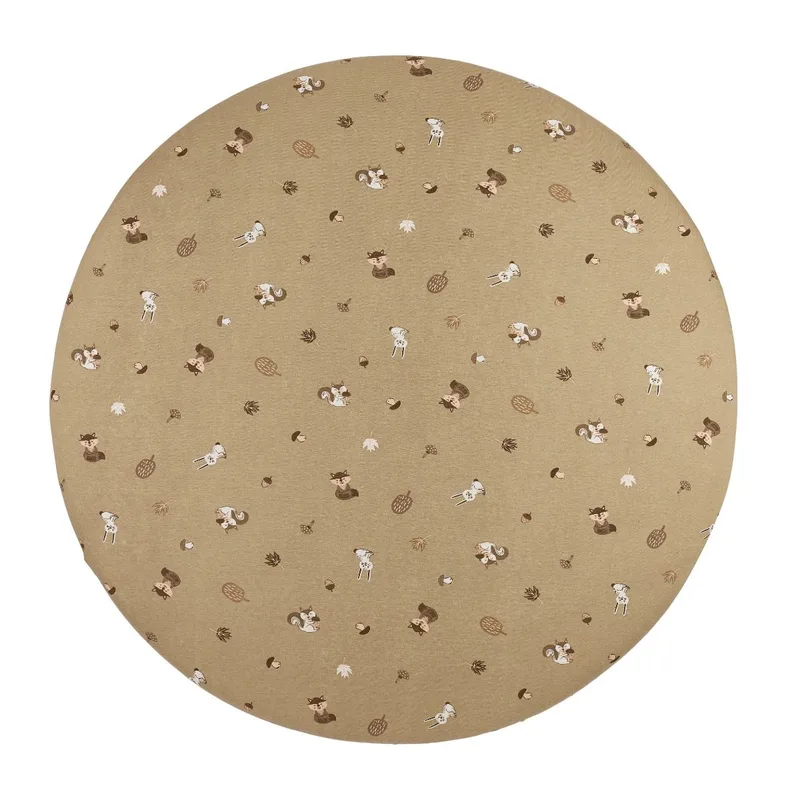 Forest Animals Hoeslaken Boxmatras Rond - Sand - 90/95cm by Meyco in Sand Forest Animals – product photo 2 of 2