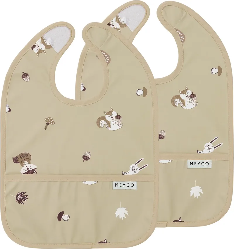 Forest Animals Slab Met Opvangbakje - 2-pack - Sand de Meyco en Forest Animals Sand – photo produit