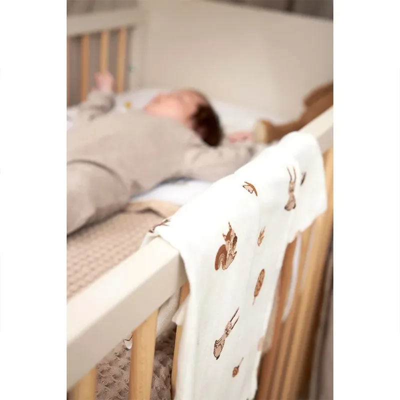 Forest Animals swaddle - 2-pack - hydrofiel - 120x120cm by Meyco in Toffee – product photo 3 of 5