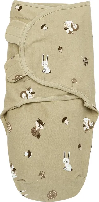 Forest Animals swaddlemeyco inbakerdoek - sand - 0-3 maanden - 1.0 TOG by Meyco in Forest Animals Sand – product photo 1 of 2