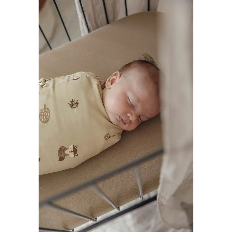 Forest Animals Swaddlemeyco Inbakerdoek - Sand - 0-3 Maanden - 2-pack von Meyco in Sand, Offwhite – Produktfoto 2 von 3