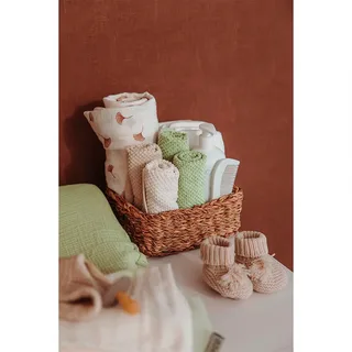Ginkgo pre-washed hydrofiele doeken - 2-pack - pre-washed hydrofiel - offwhite/soft sand - 70x70cm by Meyco in Soft Sand – product photo 2 of 4