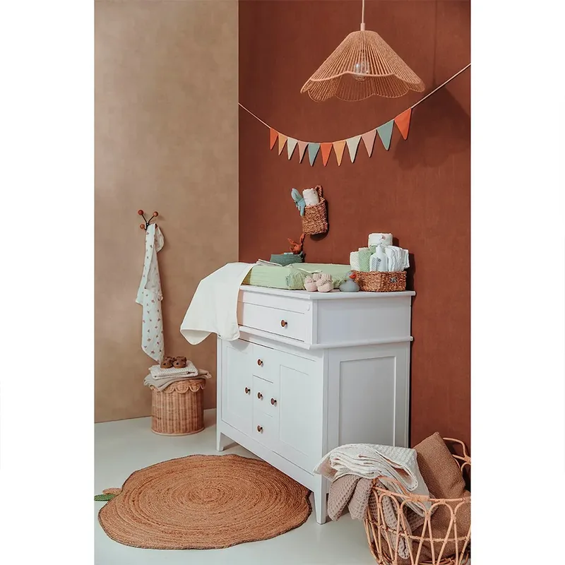 Ginkgo swaddle - 2-pack - pre-washed hydrofiel - offwhite/soft sand - 120x120cm by Meyco in Soft Sand – product photo 2 of 4