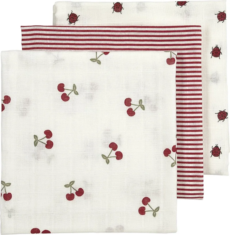Girly Garden Hydrofiele Doeken - 3-pack - 70x70cm van Meyco in Meerkleurig – productfoto