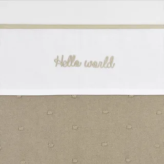 Hello World wieglaken - 75x100cm - 0.3 TOG by Meyco in Sand – product photo 1 of 4