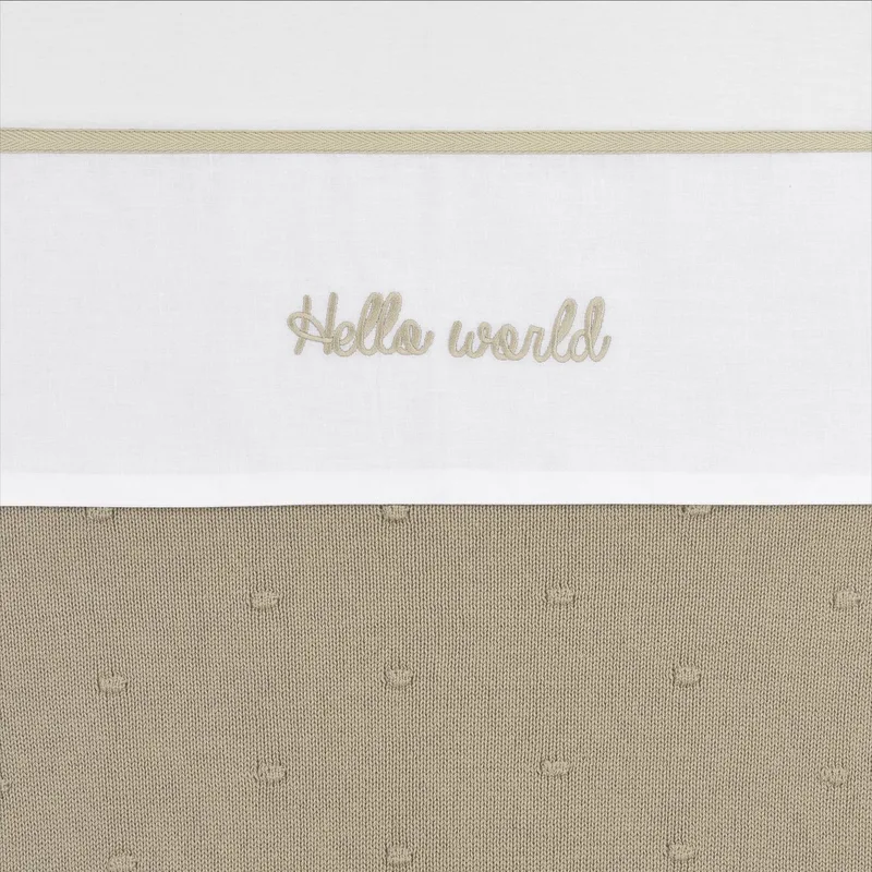 Hello World wieglaken - 75x100cm - 0.3 TOG by Meyco in Sand – product photo