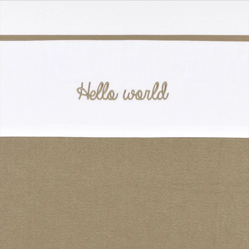 Hello World wieglaken - 75x100cm - 0.3 TOG by Meyco in Taupe – product photo
