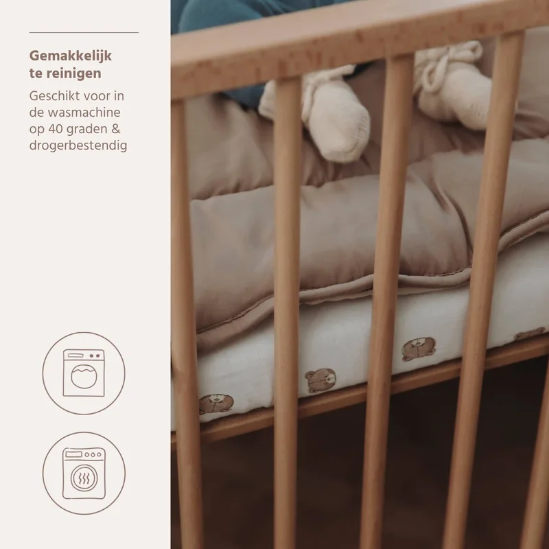 Hoeslaken Boxmatras Meyco Rond Bear van Meyco – productfoto