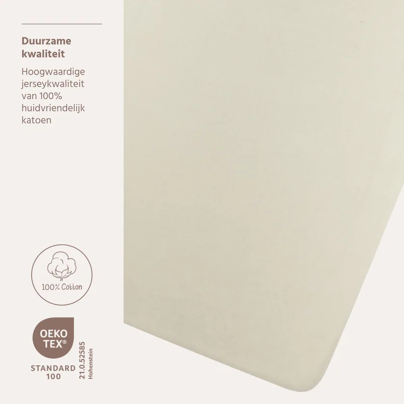 Hoeslaken - Jersey - Soft Sand - 75x95 cm by Meyco in Beige – product photo 3 of 3